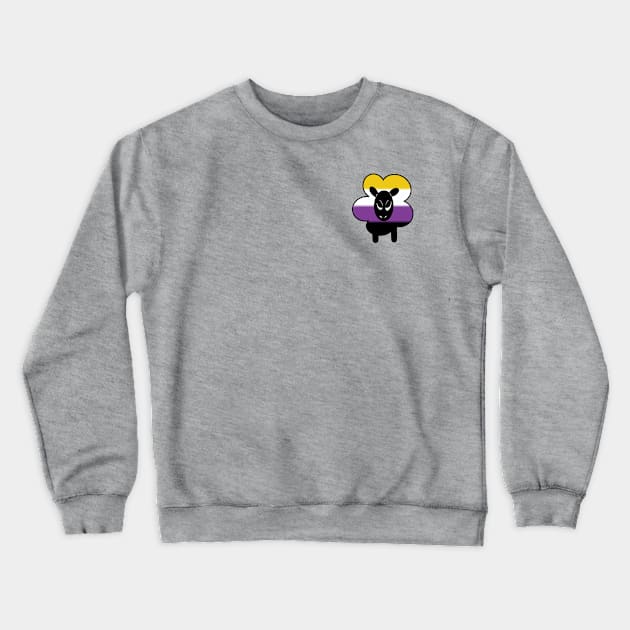 Proud Non-binary Rainbow Sheep Crewneck Sweatshirt by Emberpixie